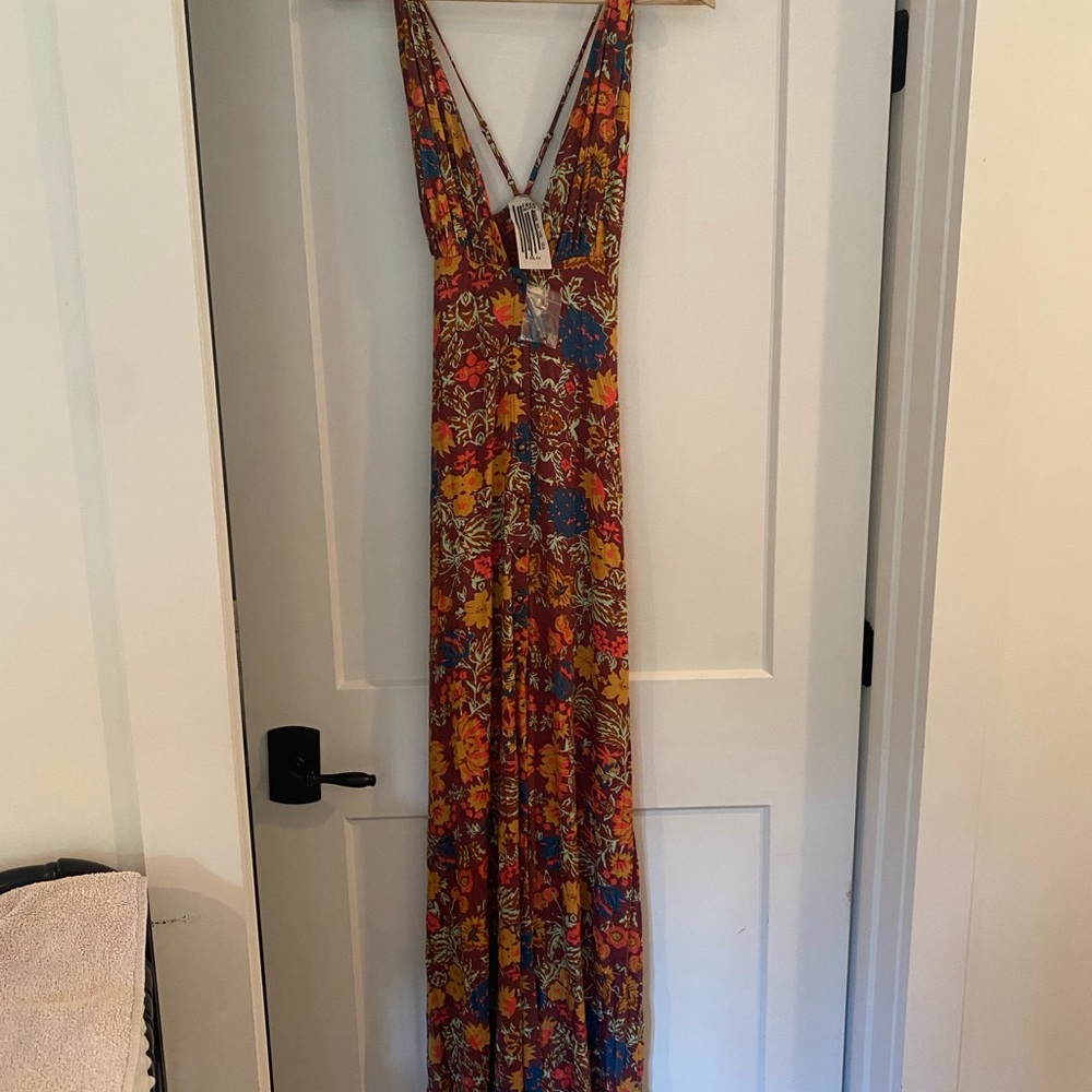 NWT Free People Button Front Maxi Dress